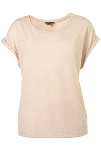 BOXY FLECKED ROLL SLEEVE TEE