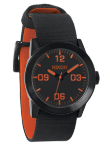 часы NIXON, The Private All Black / Orange