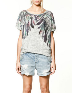 FEATHER PRINT T-SHIRT