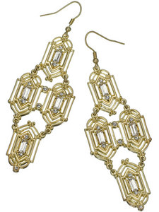 Deco Crystal Chandelier Earrings