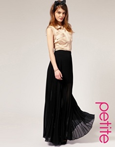 Pleated Maxi Skirt