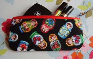 ARE Make up bag or Pencil Case matryoshka russian doll