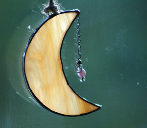 Glass Moon Suncatcher