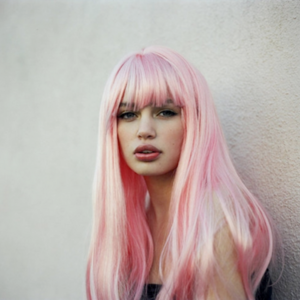 pink wig