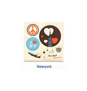 Набор наклеек 'Travel Leather Sticker' - New York