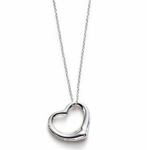 Tiffany Middle Open Heart Pendant