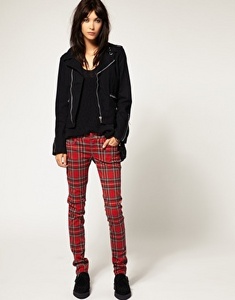 Tripp NYC Tartan Skinny Trousers