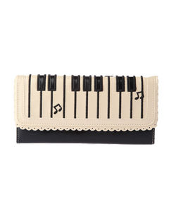 Piano Keys and Music Notes Checkbook Wallet