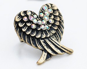 Bronze Two Feather ring