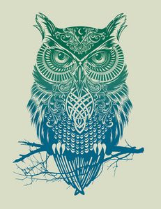 Warrior Owl Art Print by Rachel Caldwell