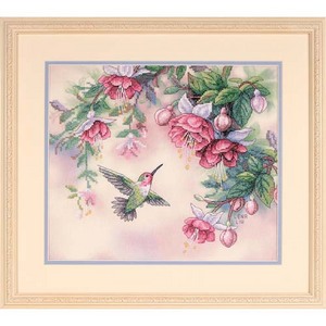 Hummingbird & Fuchsias by Dimensions