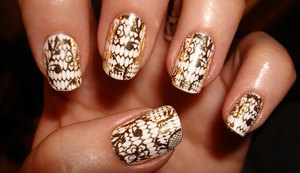 Nail Rock Lace Print Designer Nail Wraps