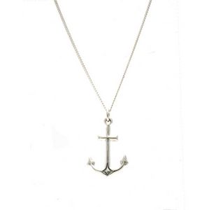 silver anchor necklace