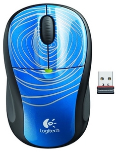 Logitech M305 Wireless Mouse with Nano Receiver Blue Swirl USB