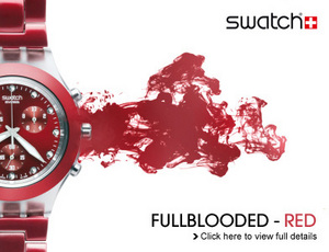 Часы Swatch full blooded red