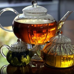 large glass teapot