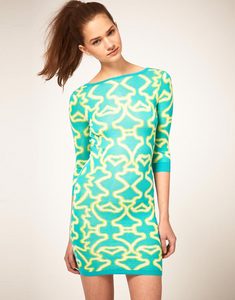 ASOS Knitted Dress in Geo Patten