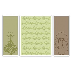 Sizzix Textured Impressions Embossing Folders - Season's Greetings Set 656986 | eBay