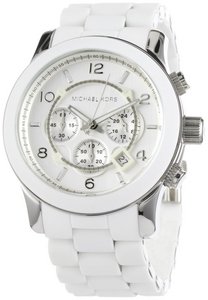 MK White Oversized Watches