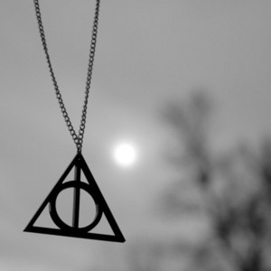 Harry Potter Deathly Hallows Necklace Acrylic Pendant