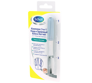 Scholl Комплекс 3-в-1 Здоровый Блеск Ногтей