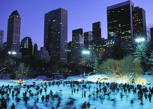 Покататься на коньках в Central park NY