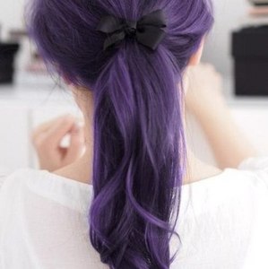 Deep purple hair