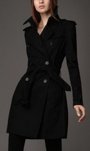 Black burberry  trench