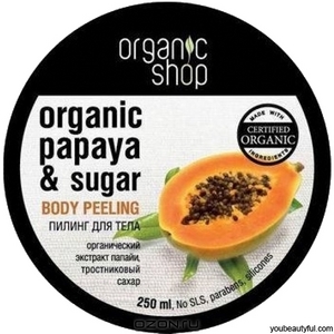 Пилинг для тела Сочная папайя от Organic Shop