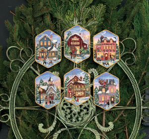 Christmas Village Ornaments by Dimensions