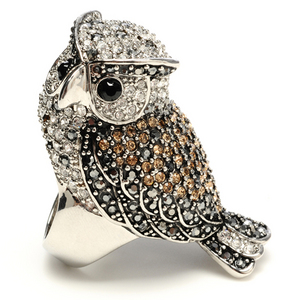 Crystal Owl Ring