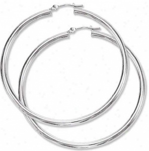 White gold hoops