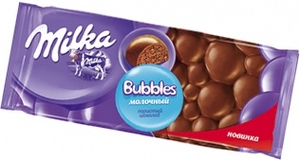 Milka пористый молочный шоколад