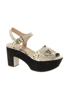 KG Jessie Snake Print Buckled Platform Sandals