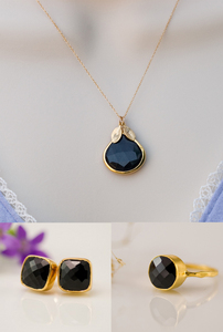 Black Onyx Bezel Delezhen Jewelry