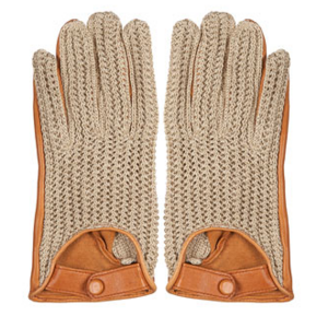 leather woven gloves