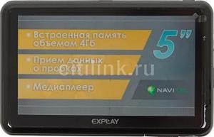 Навигатор GPS EXPLAY GTR6, 5", авто, 4Гб, Navitel 5, черный