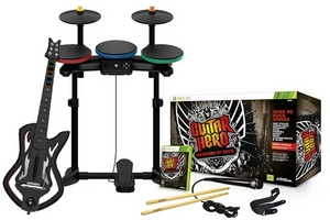 Guitar Hero Warriors of Rock Band Bundle (Игра + Гитара + Барабаны + Микрофон) [Xbox 360]