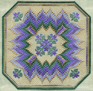 Bargello & Violets