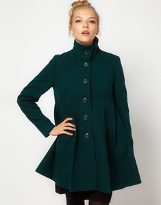 ASOS Pleat Swing Front Coat