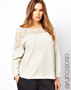 Sweatshirt With Lace