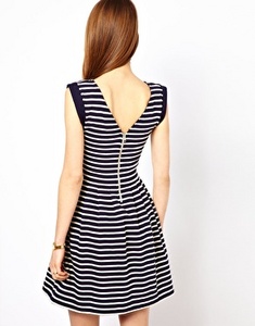 French Connection Stripe Skater Dress