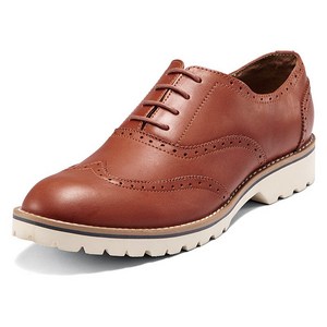 Ramsey Contrast Sole Leather Brogues (Men) Orange