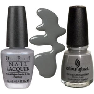 Grey nail polish