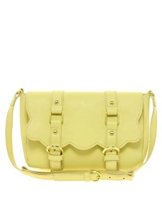 ASOS Scallop Double Buckle Across Body Bag