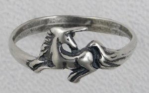 A Little Sterling Unicorn Ring