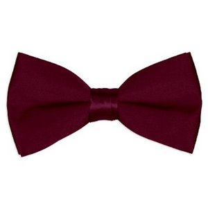 Burgundy Satin 2 1/2" Bow Tie