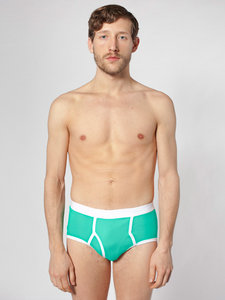 American Apparel Baby Rib Brief Mint / White