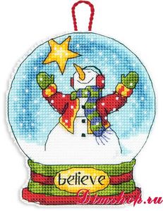 Believe Snow Globe Ornament