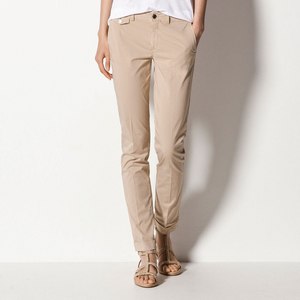 CHINOS WITH TURN-UP HEM